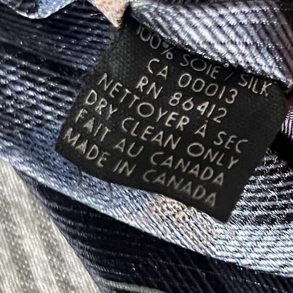 Christian Dior Vintage Neck Tie 100% Silk Blue - Picture 6 of 6